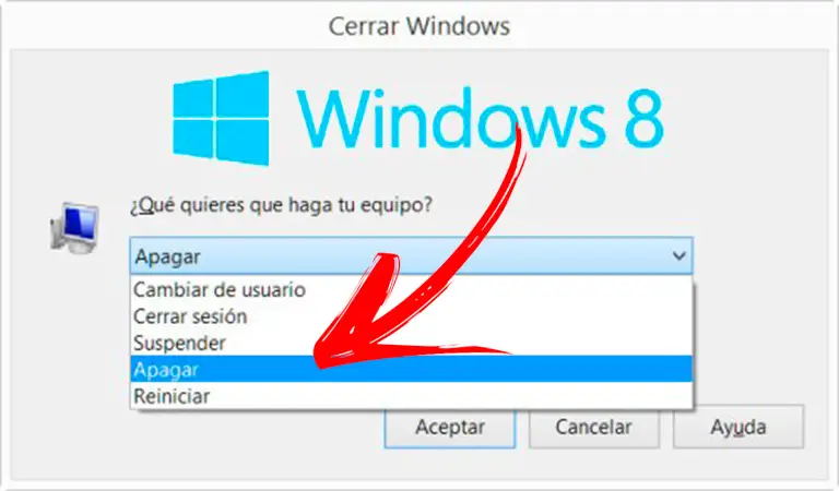 error de Windows 8 al apagar