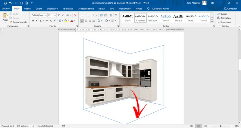 A Floor Plan On Microsoft Word