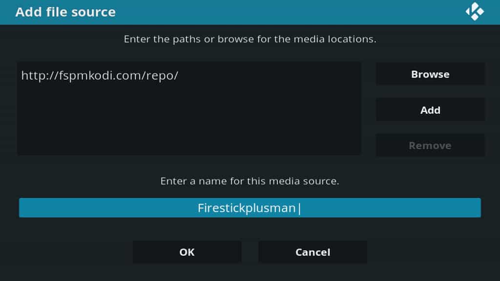 Enter a name of Media file.