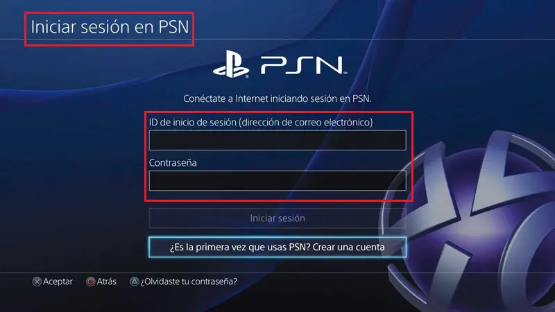 How to connect to PSN Sony Playstation Network in Spanish? 