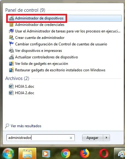 accéder au gestionnaire de périphériques Windows 7 via le panneau de configuration