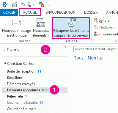 Фотография того, как восстановить электронную почту Outlook