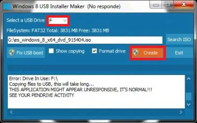 bootable usb drive creator tool for windows 8