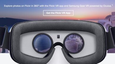 Foto della nuova app Flickr per visualizzare le foto su Samsung Gear VR