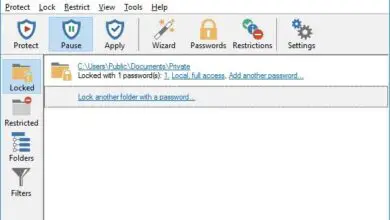 Kuva salasanasta suojaa kansiot Windowsissa Folder Guardilla