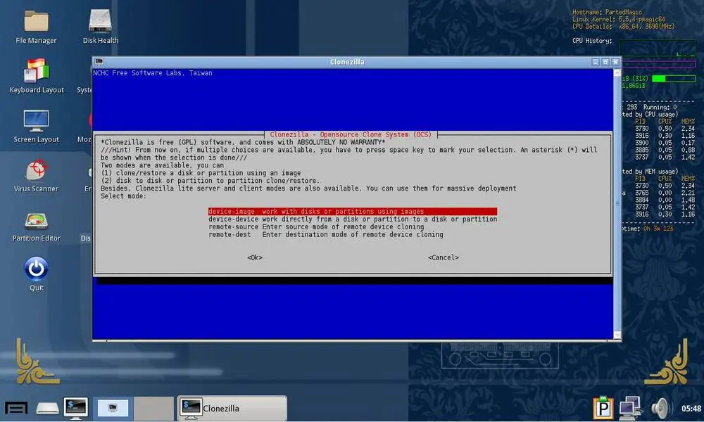 Partition, recover and erase hard drives with Parted Magic