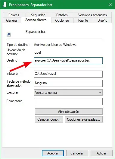 Como agregar un separador a la barra de tareas de windows 10 3