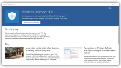 Photo of Windows Defender Hub arrives to centralize security in Windows 10