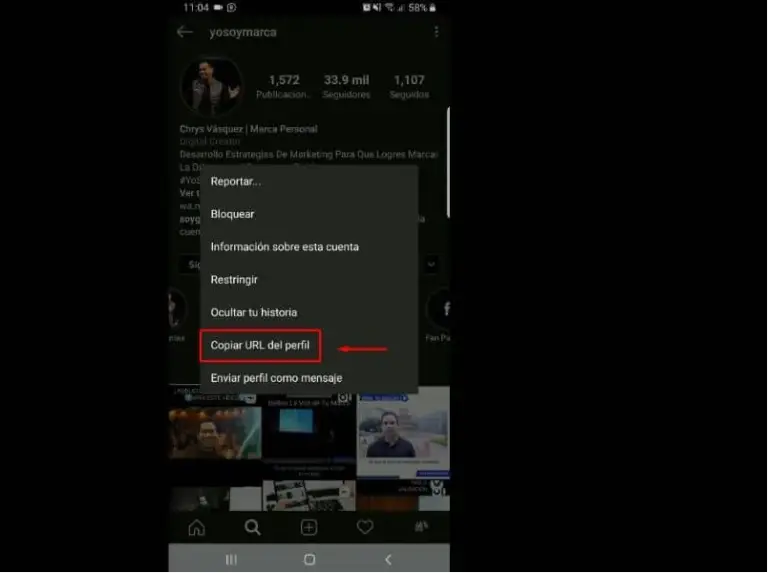 Comment copier et partager le lien de mon compte Instagram