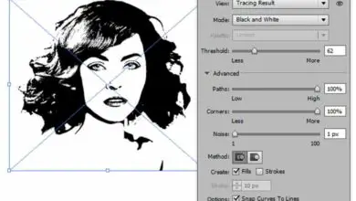 Foto van het gebruik van de interactieve tool voor het overtrekken van afbeeldingen in Adobe Illustrator