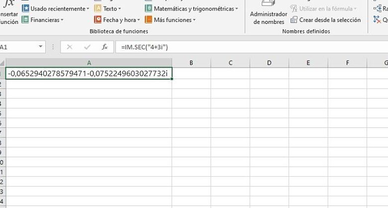 How to use IM.SEC and IM.SECH math function in Excel - informatique mania