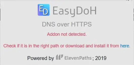 Configure facilmente dns sobre https en firefox usando la extension easydoh 5