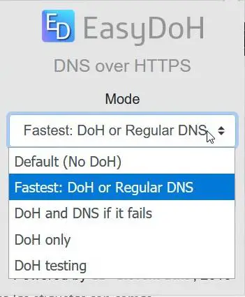 Configure facilmente dns sobre https en firefox usando la extension easydoh 9