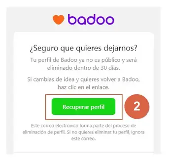 How to return your badoo acount