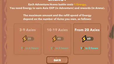 Photo of Guide de l’énergie dans Axie Infinity (Comment ça marche, trucs et astuces)
