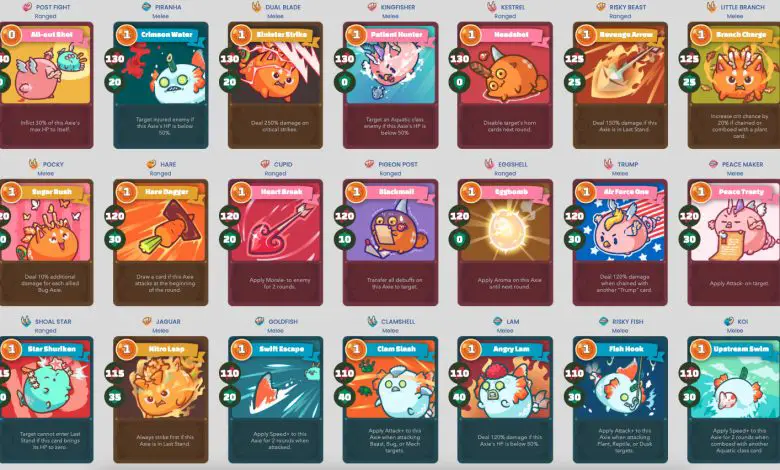 Patch de mise à jour de l'équilibre des cartes de la saison 19 d'Axie Infinity